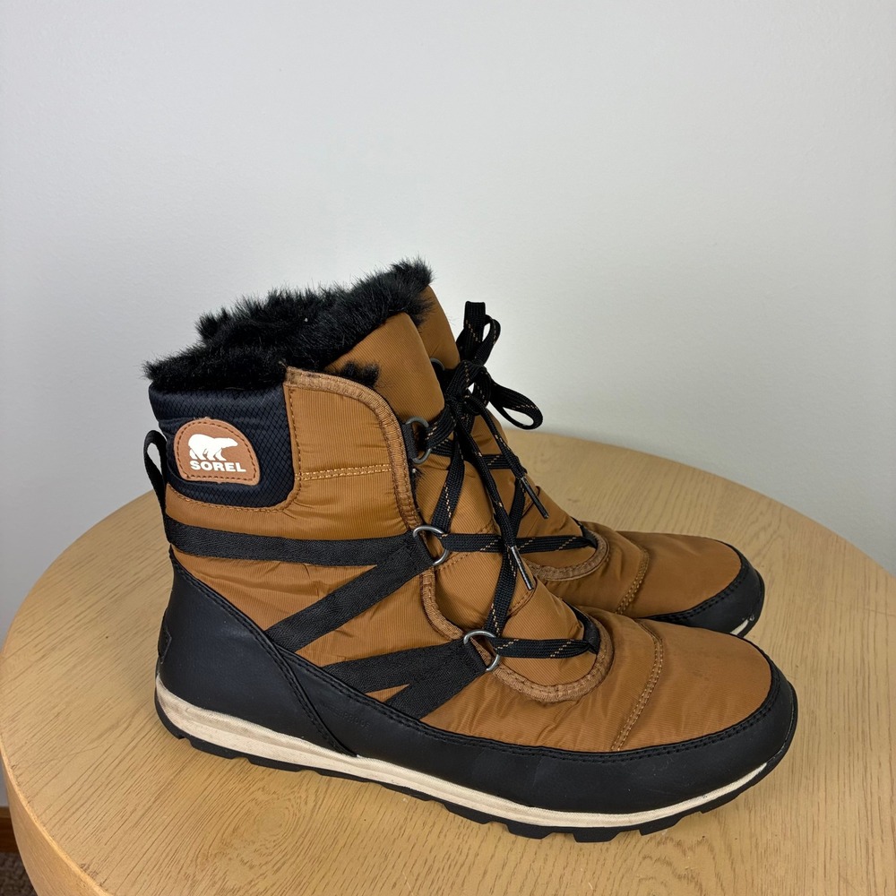 Sorel Whitney Short Lace Snow Boots Womens 12 Waterproof Gorpcore Winter Granola